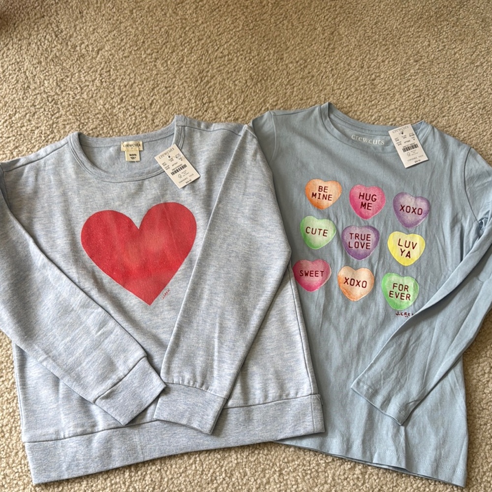 Gray and Red Heart and Emoji Sweatshirts
